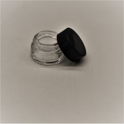 DABS JAR FOR WAX OIL BHO box clear glass food container jars 5ml small plastic lid