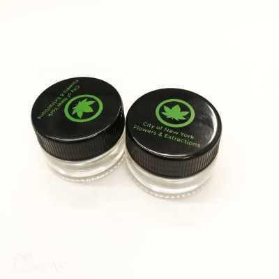 5ml unbreakable pda wax oil storage glass containers cosmetic glass jars with logo printing