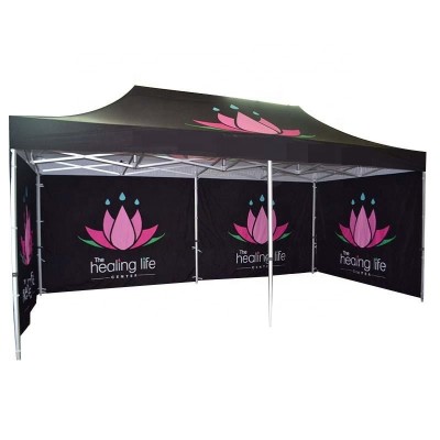 Low moq wholesale outdoor commercial trade show event exhibition canopy tent with logo printing 3x6m