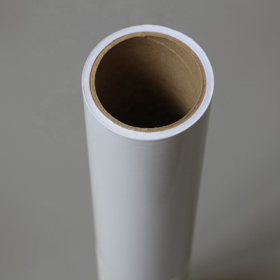 80mic polymeric uv latex self adhesive glossy vinyl rolls with air release DSPE coated paper