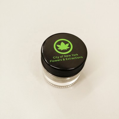 Low MOQ Mini Cosmetic Packaging 10g Clear Glass Jars 10ml Clear Glass containers with logo printing