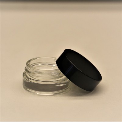 5ML Glass Wax Containers clear color 3ml 5ml 6ml CBD Wax Oil Concentrate Container glass_dab_jars